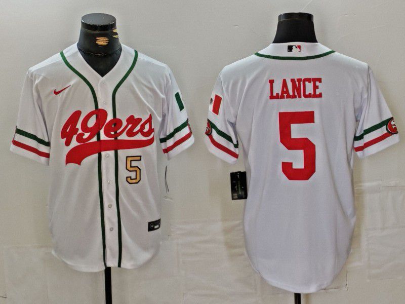 Men San Francisco 49ers #5 Lance White Joint Name 2024 Nike Limited NFL Jersey style 2->san francisco 49ers->NFL Jersey